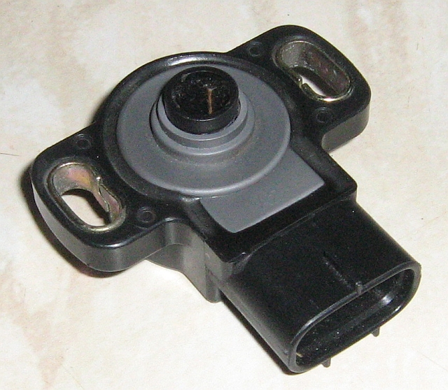 the inside face of the throttle position sensor